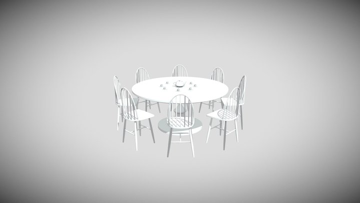 Ban Ghe 3D Model