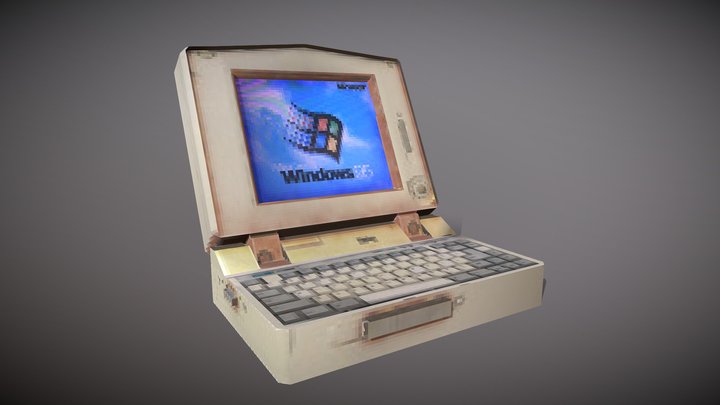 PSX old laptop | 复古笔记本 3D Model