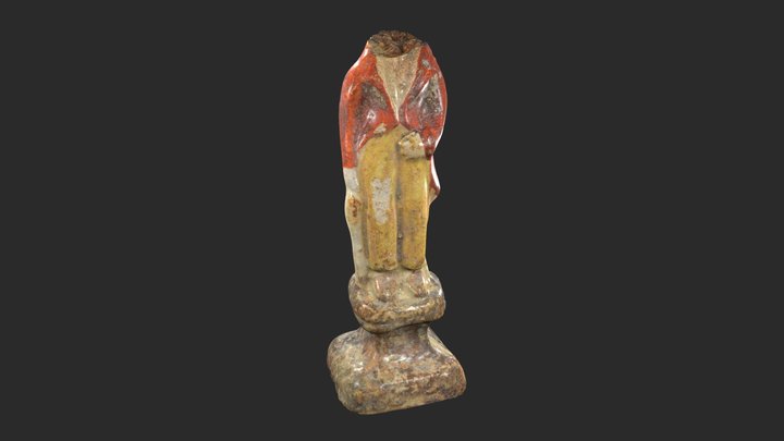 Creamware Soldier Figurine 3D Model