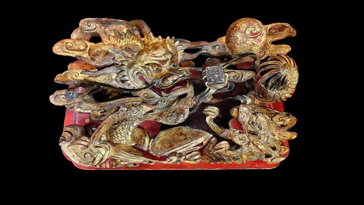 Dragon Carving 3D Model