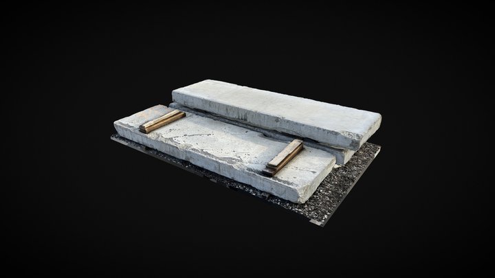 Photo Scan: Concrete Plates 3D Model