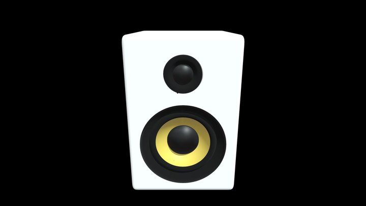 Speaker / Audio Monitor White 3D Model