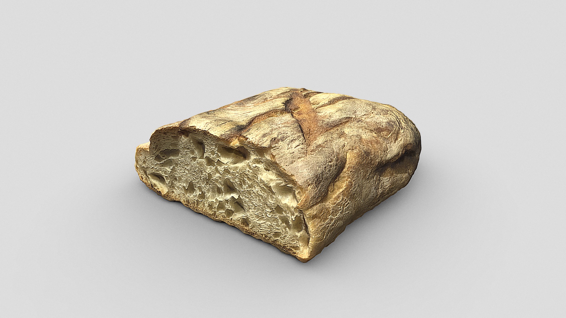 3D model Loaf of bread from Fabrique Bakery - This is a 3D model of the Loaf of bread from Fabrique Bakery. The 3D model is about a piece of wood.