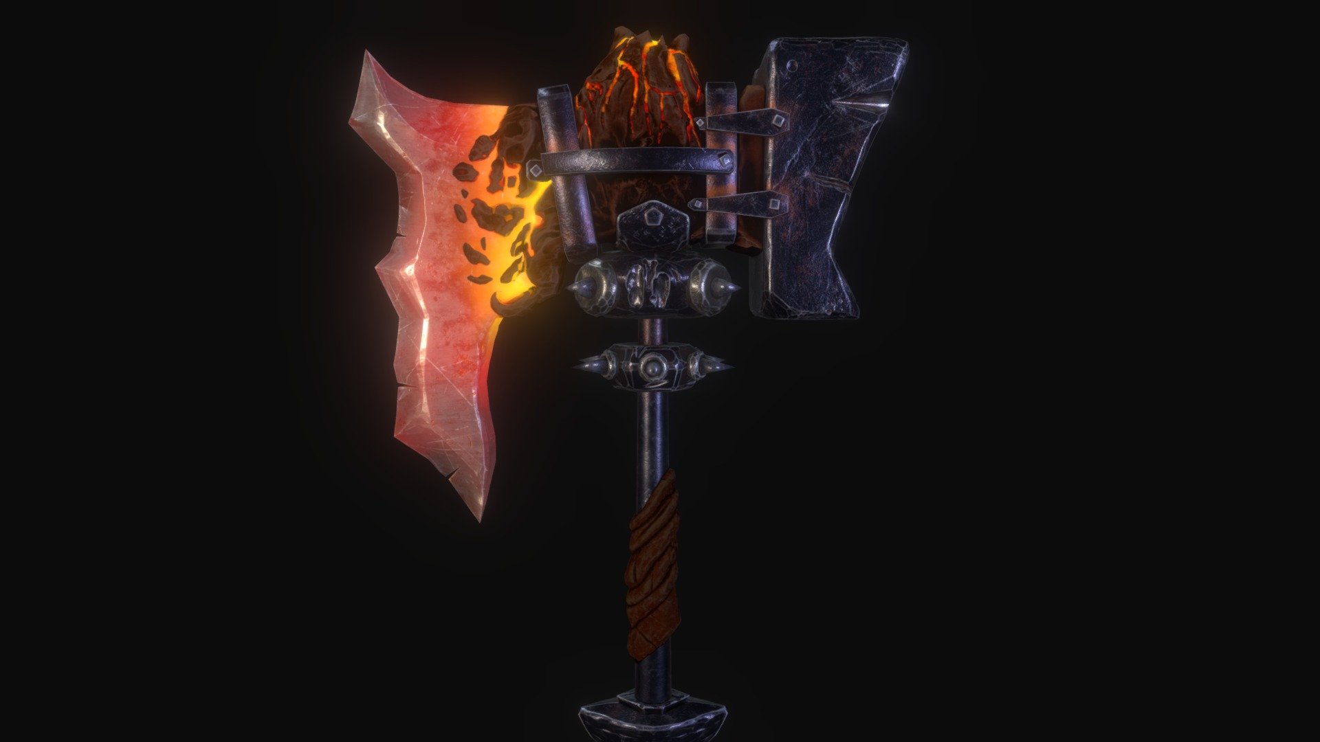 Lava Axe - Download Free 3D model by PigeonMage [9080bb8] - Sketchfab