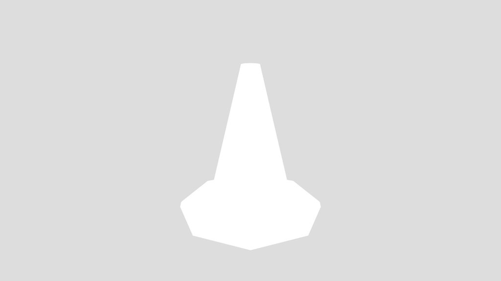 Traffic Cone Warning Lowpoly