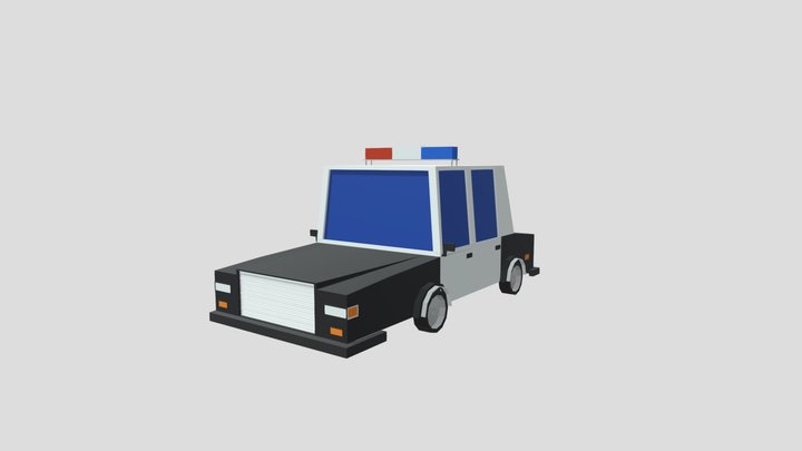 MACCHINA POLIZIA LOW POLY – Free 3D Model STL