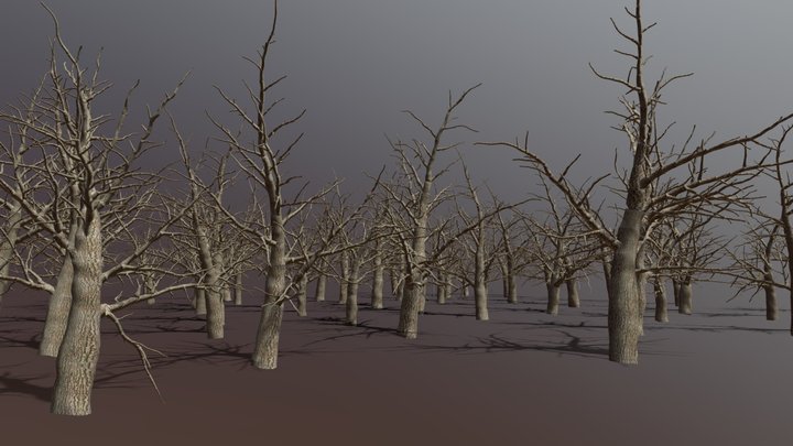 Pine Forest  - 49 Trees Pack (Medium-Poly) – Modello 3D gratuito STL
