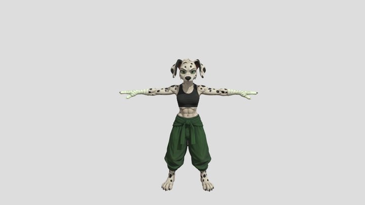 Kefla the Dalmatian – Iron Paw Vanguard 3D Model