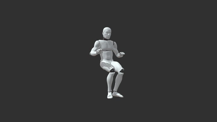 Yawning At The Computer 3D Model