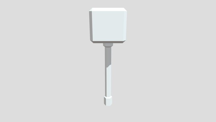 Free Low Poly Hammer 3D Model