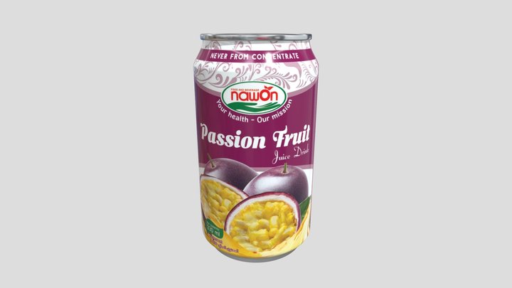 Nawon Passion Fruit Juice 330ml 3D Model