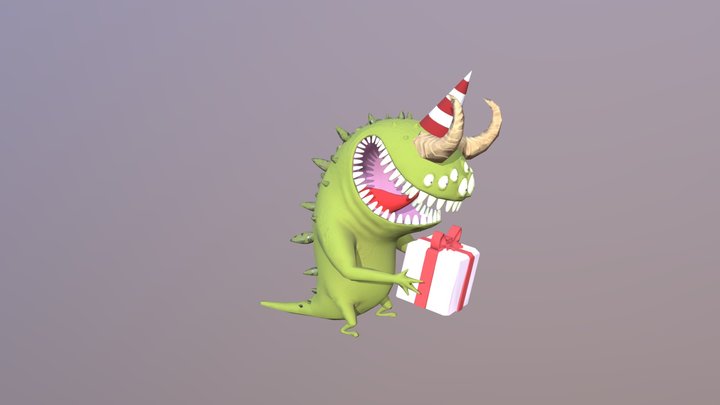 Monster with a gift 3D Model