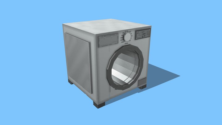 Washing Machine animated - Blockbench 3D Model