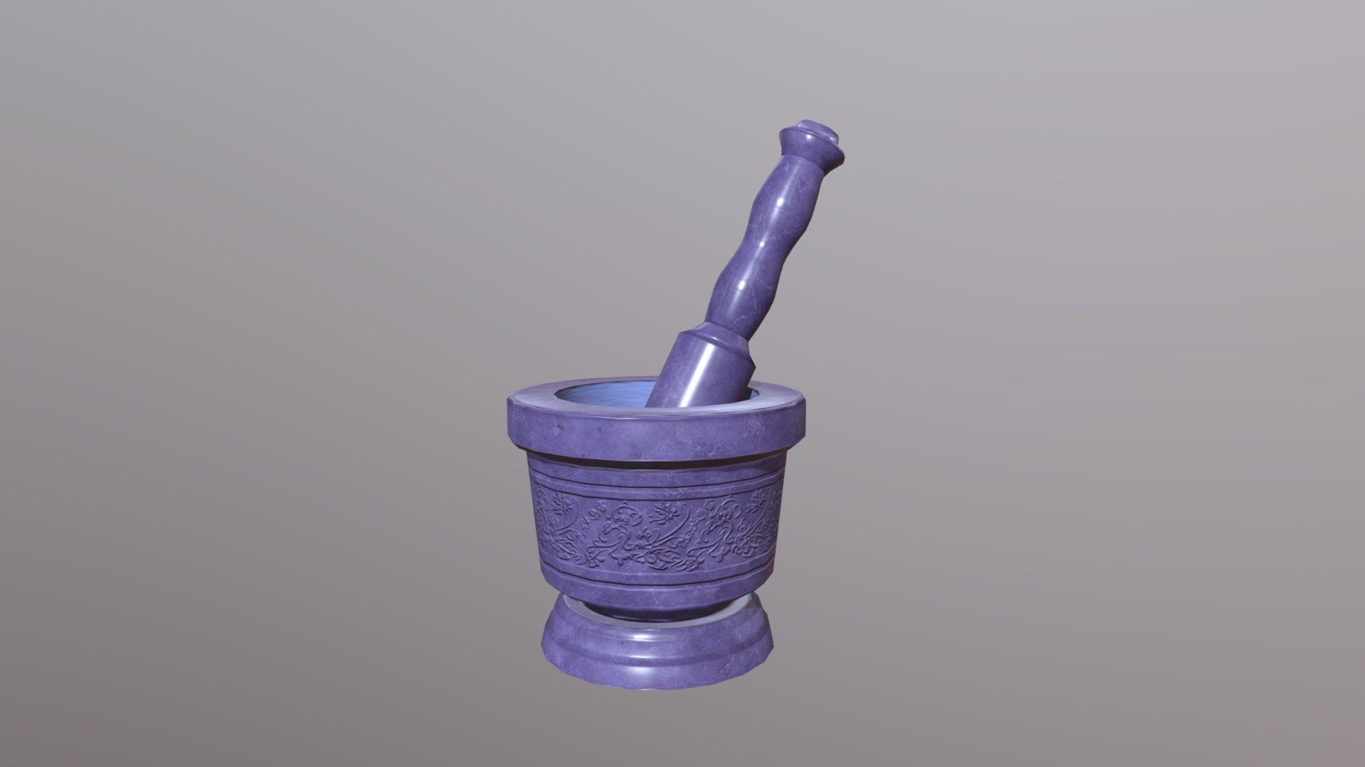 Mortar And Pestle 3d Model By Necrodream [90862a8] Sketchfab