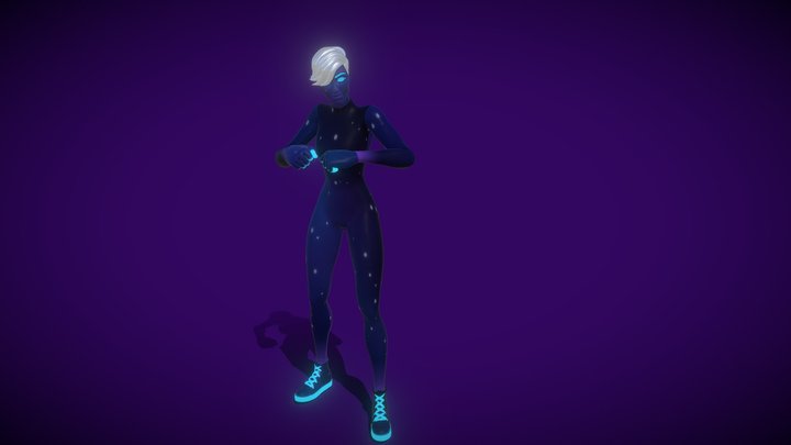 Fortnite Galaxy Scout With Breaking Point Emote 3D Model