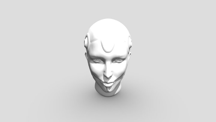 A1_Cyborg Head 3D Model