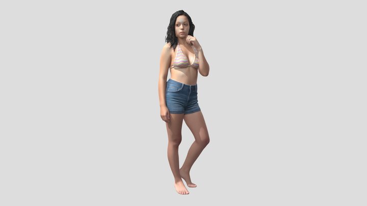 Contemplative Summer Pose – Modello 3D gratuito STL
