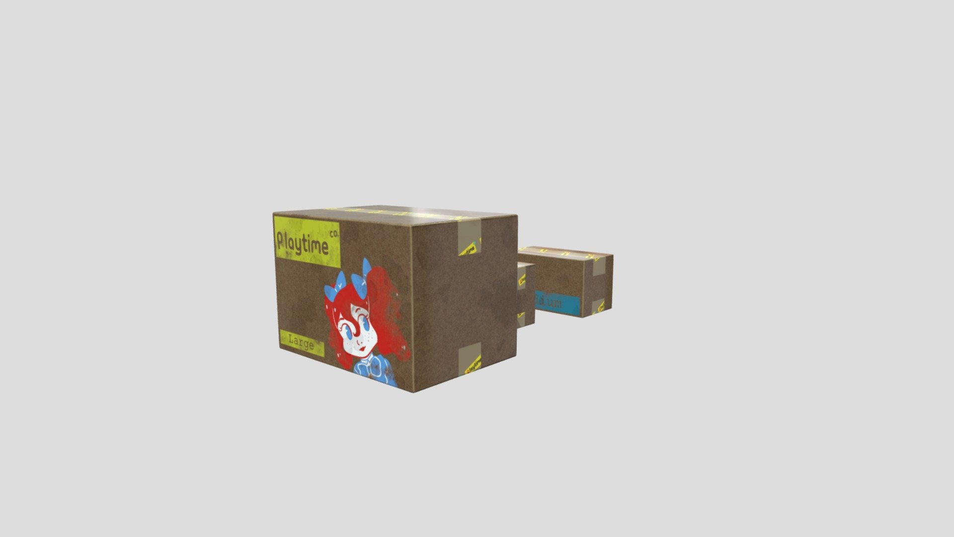 Poppy Playtime  Playtime co. Boxes - Download Free 3D model by Xoffly  (@Xoffly) [90898e1]