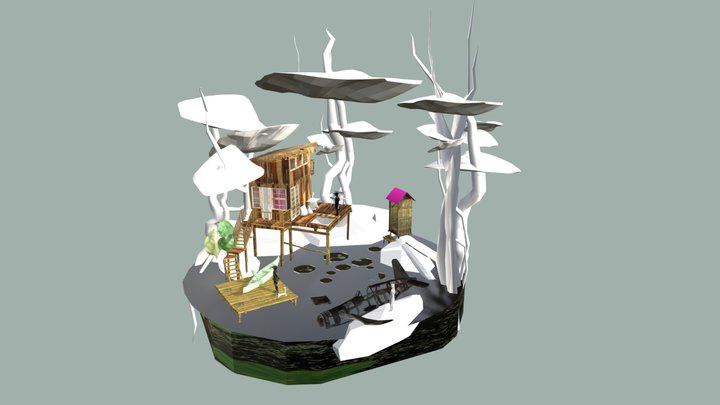 Eco House - WIP Diorama 3D Model