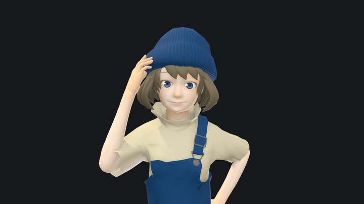 Beanie Girl 3D Model