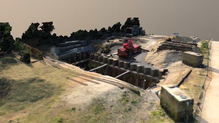 Station Pompage 3D Model