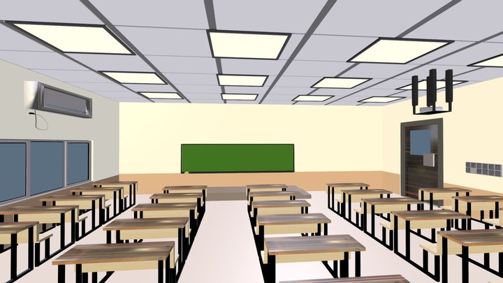 Final Classroom Done 3D Model