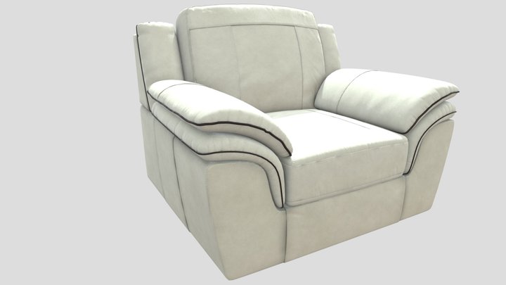 Ashley Cream Armchair 3D Model