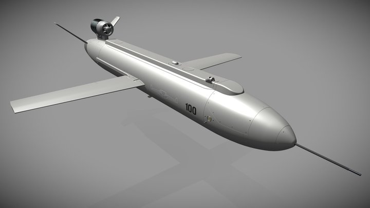 Ukrainian cruise missile PEKLO (ПЕКЛО-HELL) 3D Model