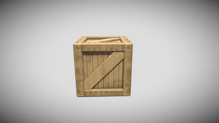 Wooden Crate 3D Model