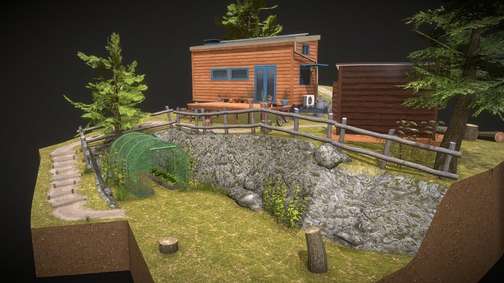 DAE Diorama - ECO HOUSE 3D Model