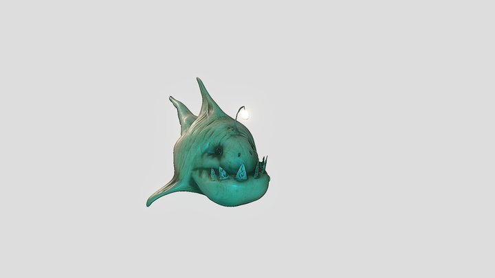 War-torn Angler fish 3D Model