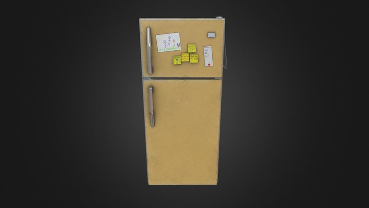 1980s Fridge 3D Model