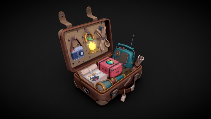Dragon Expedition Suitcase 3D Model