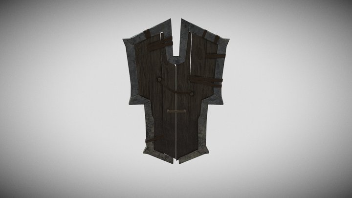 bouclier large bas de gamme 3D Model