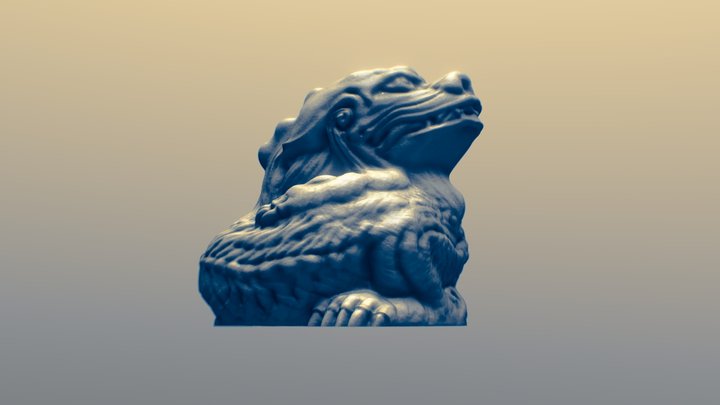 Hai-tai statue from Cheong_gye_cheon 3D Model