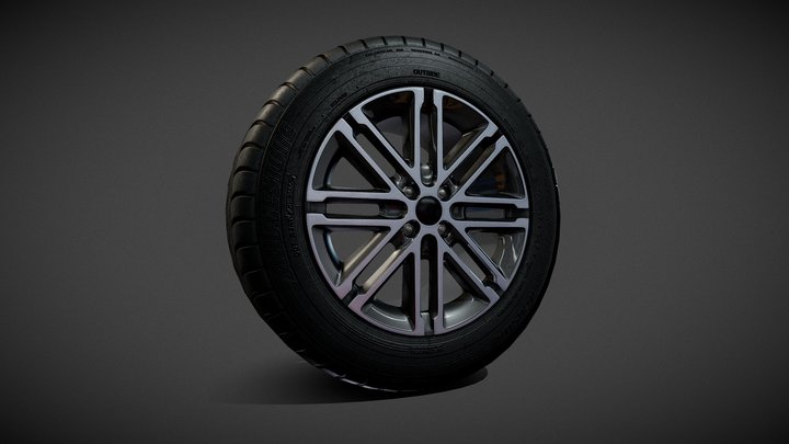 KIA Rio 2020 Rim & Tire 3D Model