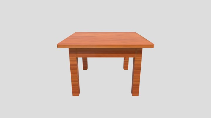 A low poly model of table with texture – Modello 3D gratuito STL