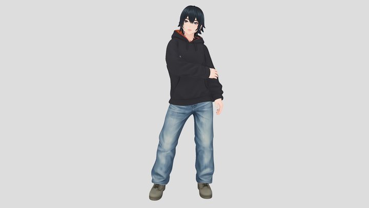 Anime Male Character – Modèle 3D gratuit STL