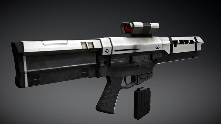 Sci-Fi Marksman Rifle (Updated Textures) 3D Model