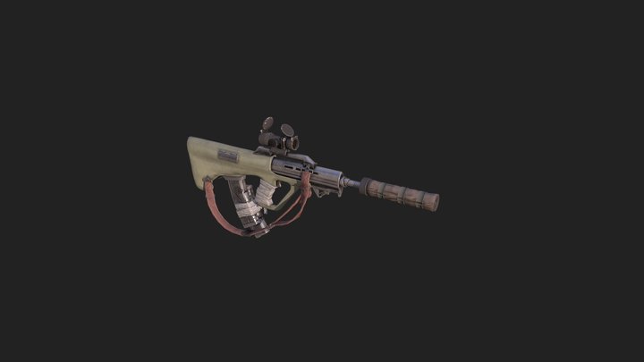 Bullpup Assault Rifle 3D Model