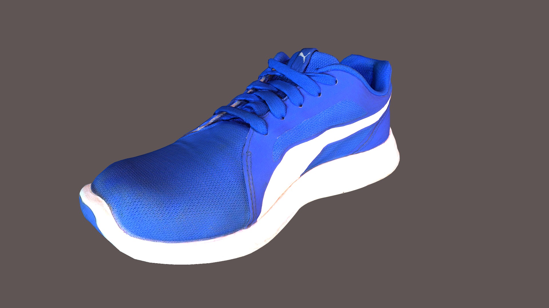 3D model Sneaker low poly 3D model - This is a 3D model of the Sneaker low poly 3D model. The 3D model is about a blue and white shoe.