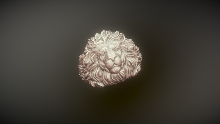 Lion head ring 3D Model