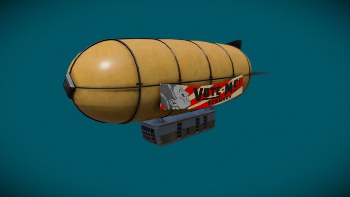 Dieselpunk Blimp 3D Model
