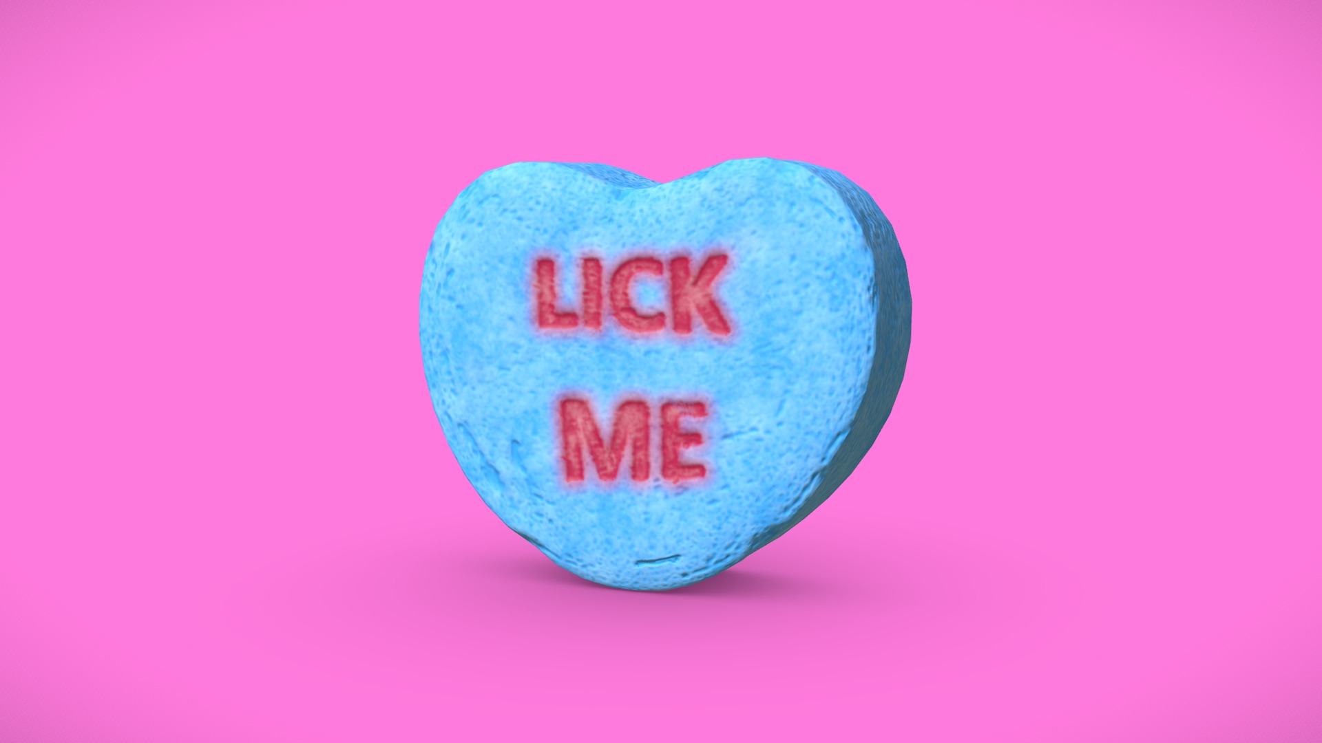 3D model Heart Candy – Lick Me - This is a 3D model of the Heart Candy - Lick Me. The 3D model is about shape.