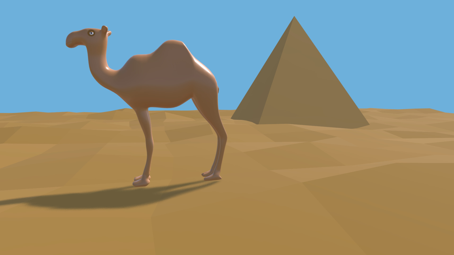 3D model Camel - This is a 3D model of the Camel. The 3D model is about a camel with a pyramid.