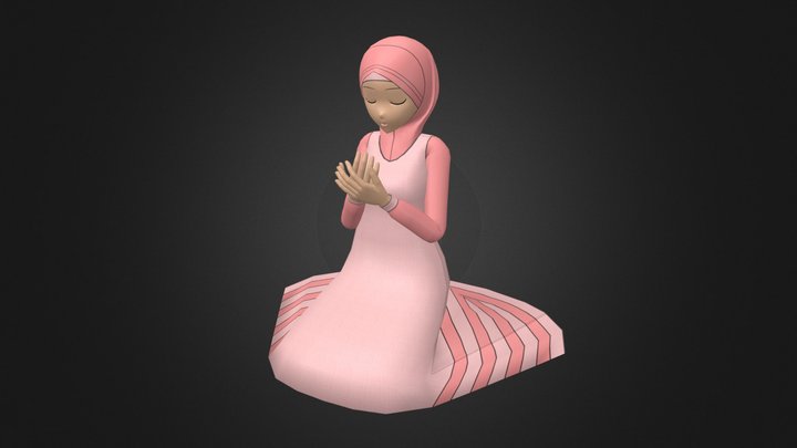 Female - Style 2 (Pose 2: Praying) 3D Model