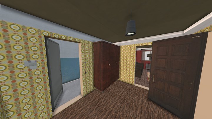Generic soviet living quarters (neobrutalism) #2 3D Model