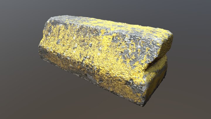 Photorealistic Concrete Block 3D Model