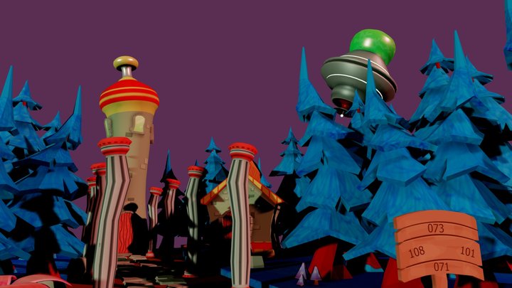 Bosque Toon 3D Model