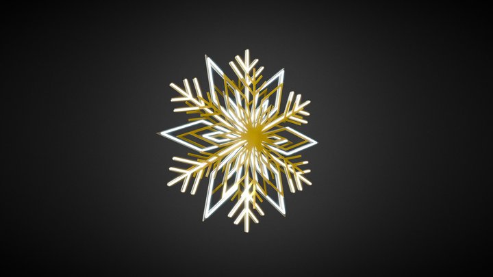 Flocon 3D 3D Model